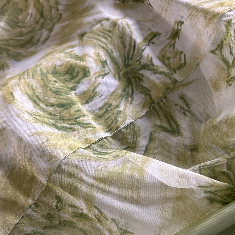 Vintage Algo Summer Olive Floral Cocktail Dress - Picture 12 of 12